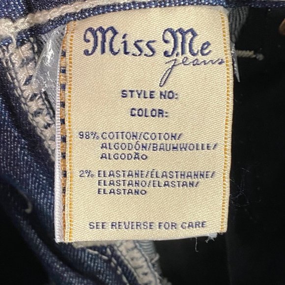 New Miss Me Jeans Women’s Size‎ 26 skinny Denim Embellished flap Pockets - Picture 8 of 13